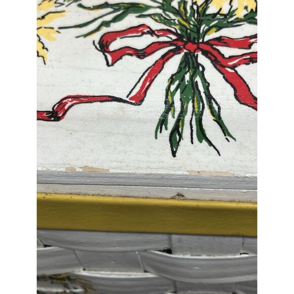 Vintage Unique Painted Purse Picnic Basket Signed Caro Nan Floral See Photos - Picture 13 of 16